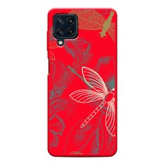 Матовый силиконовый чехол "Тени стрекоз" на Samsung Galaxy M32 Awog