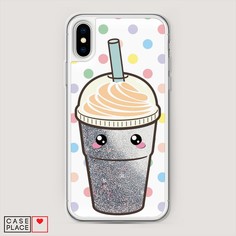 Жидкий чехол с блестками "Милый стакан" на Apple iPhone XS Max (10S Max) Awog