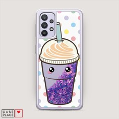 Жидкий чехол с блестками "Милый стакан" на Samsung Galaxy A32 Awog