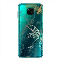 Силиконовый чехол "Тени стрекоз" на Xiaomi Redmi Note 9 Pro Awog