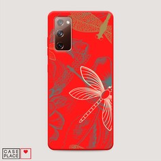 Матовый силиконовый чехол "Тени стрекоз" на Samsung Galaxy S20 FE Awog