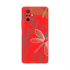 Матовый силиконовый чехол "Тени стрекоз" на Xiaomi Redmi Note 10 Pro Awog