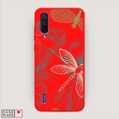 Матовый силиконовый чехол "Тени стрекоз" на Xiaomi Mi A3 Lite Awog