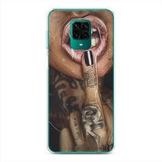 Силиконовый чехол "Девушка с татуировками" на Xiaomi Redmi Note 9 Pro Awog