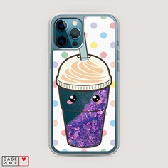 Жидкий чехол с блестками "Милый стакан" на Apple iPhone 12 Pro Max Awog