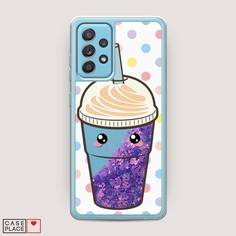 Жидкий чехол с блестками "Милый стакан" на Samsung Galaxy A52s Awog