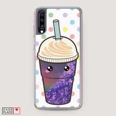 Жидкий чехол с блестками "Милый стакан" на Samsung Galaxy A70 Awog
