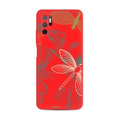 Матовый силиконовый чехол "Тени стрекоз" на Xiaomi Poco M3 Pro Awog