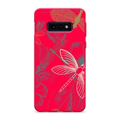 Матовый силиконовый чехол "Тени стрекоз" на Samsung Galaxy S10E Awog