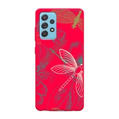 Матовый силиконовый чехол "Тени стрекоз" на Samsung Galaxy A52 Awog