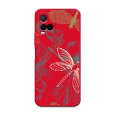 Матовый силиконовый чехол "Тени стрекоз" на Vivo Y21 Awog