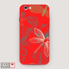 Матовый силиконовый чехол "Тени стрекоз" на Apple iPhone 6S Awog