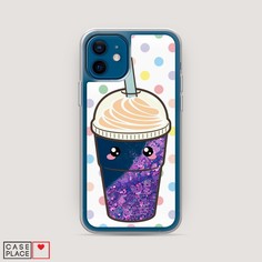 Жидкий чехол с блестками "Милый стакан" на Apple iPhone 12 mini Awog