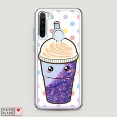 Жидкий чехол с блестками "Милый стакан" на Xiaomi Redmi Note 8T Awog