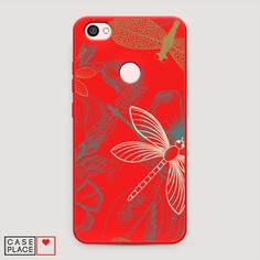 Матовый силиконовый чехол "Тени стрекоз" на Xiaomi Redmi Note 5A Awog