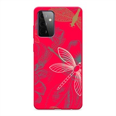 Матовый силиконовый чехол "Тени стрекоз" на Samsung Galaxy A72 Awog