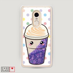 Жидкий чехол с блестками "Милый стакан" на Xiaomi Redmi Note 4 Awog