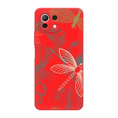 Матовый силиконовый чехол "Тени стрекоз" на Xiaomi Mi 11 Lite Awog