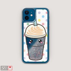 Жидкий чехол с блестками "Милый стакан" на Apple iPhone 12 Awog