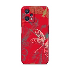 Матовый силиконовый чехол "Тени стрекоз" на Realme 9 Awog