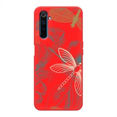 Матовый силиконовый чехол "Тени стрекоз" на Realme 6 Pro Awog