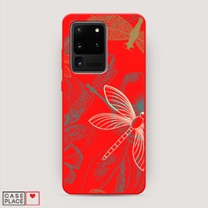 Матовый силиконовый чехол "Тени стрекоз" на Samsung Galaxy S20 Ultra Awog