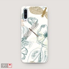 Матовый силиконовый чехол "Тени стрекоз" на Samsung Galaxy A30s Awog