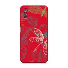 Матовый силиконовый чехол "Тени стрекоз" на Xiaomi Poco M3 Awog