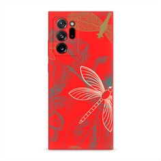 Матовый силиконовый чехол "Тени стрекоз" на Samsung Galaxy Note 20 Ultra Awog