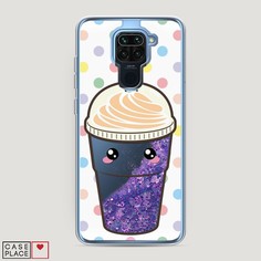 Жидкий чехол с блестками "Милый стакан" на Xiaomi Redmi Note 9 Awog