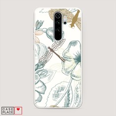 Матовый силиконовый чехол "Тени стрекоз" на Xiaomi Redmi Note 8 Pro Awog