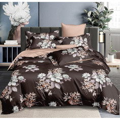 Простынь евро 220х240 см поплин Клеопатра компаньон Ивановотекстиль