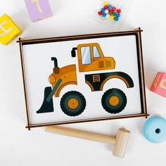 Логическая головоломка «Строительная техника» Wood Land