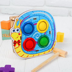 Стучалка-сортер «Улитка», с молотком, МИКС Wood Land