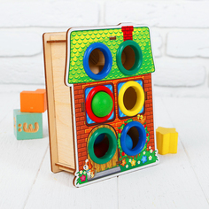 Стучалка-сортер «Дом», с молотком, МИКС Wood Land