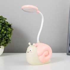 Настольная лампа Улитка LED 3Вт USB АКБ розовый 9х13х29 см Risalux