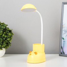 Лампа настольная Ботинок кот LED 3 режима 3Вт USB органайзер желтый 8х11х31 см Risalux