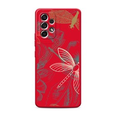 Матовый силиконовый чехол "Тени стрекоз" на Samsung Galaxy A53 Awog