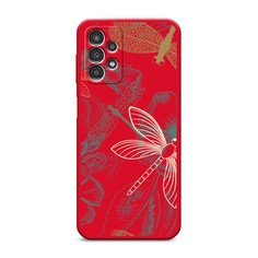 Матовый силиконовый чехол "Тени стрекоз" на Samsung Galaxy A13 Awog