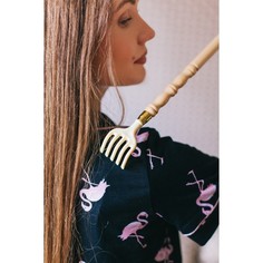 Массажер - чесалка, универсальный, деревянный, 44.5 × 4.2 × 3.5см, цвет бежевый Onlitop