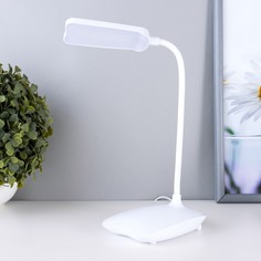 Настольная лампа Лайт LED 10Вт USB (80см) белый 12,5х12,5х23 см Risalux