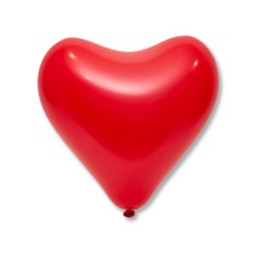 Шар латексный 12, сердце, стандарт, набор 50 шт., цвет красный Everts