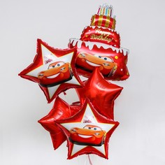 Набор фольгированных шаров Happy Birthday, Тачки 36 Disney