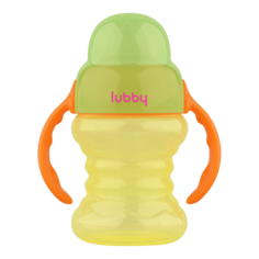 Поильник-непроливайка LUBBY с мягк. носиком, желтый, от 6 мес., 150 мл.