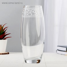 Ваза гравированная Завиток d-7.5см 11,5х26 см Керамикс