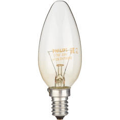 Электрическая лампа Philips свеча/прозрачная 60W E14 CL/B35 (10/100)