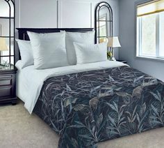 Покрывало "Контур 3 Син." Перкаль 260х210 стеганое Текс Дизайн