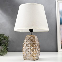 Лампа настольная 16445/1WT E14 40вт бело-золотой 22х22х34 см Risalux