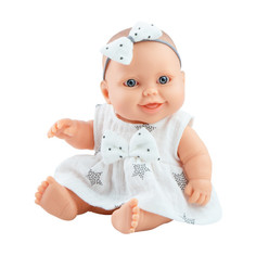 Кукла-пупс Paola Reina Биби в белом платье с бантиком, 22 см 00167