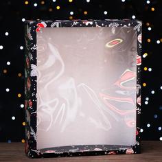 Коробка сборная крышка-дно с окном, "Зимушка", 37 х 32 х 7 см, 1 шт. Upak Land